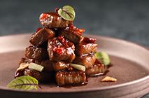 Stir-fried Miyazaki Wagyu Beef Cubes with Homemade Spicy Sauce