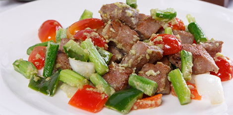 牛肉とブロッコリのわさび炒め