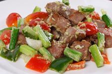 Stir-fried Diced Beef with Broccoli and Wasabi