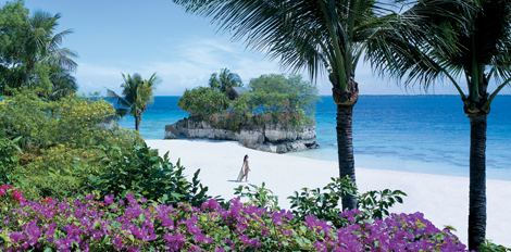 The resort's beachfront