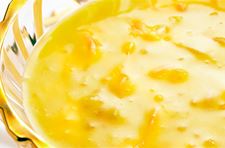 Chilled Sago Cream with Fresh Mango Juice &amp; Pomelo