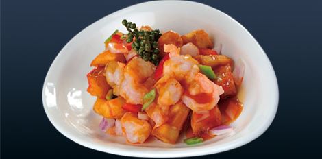 Stir-Fried Shrimps and Crusty Dough with Spice Sauce