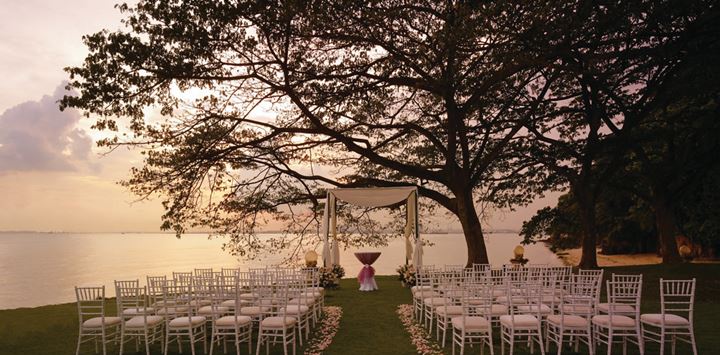 Beach Wedding In Singapore Venue Space Shangri La S Rasa