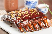 Braised Pork Spare Ribs with Pine Nuts