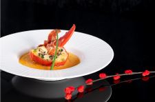 Truffle Steamed Eggs with Baked Boston Lobster