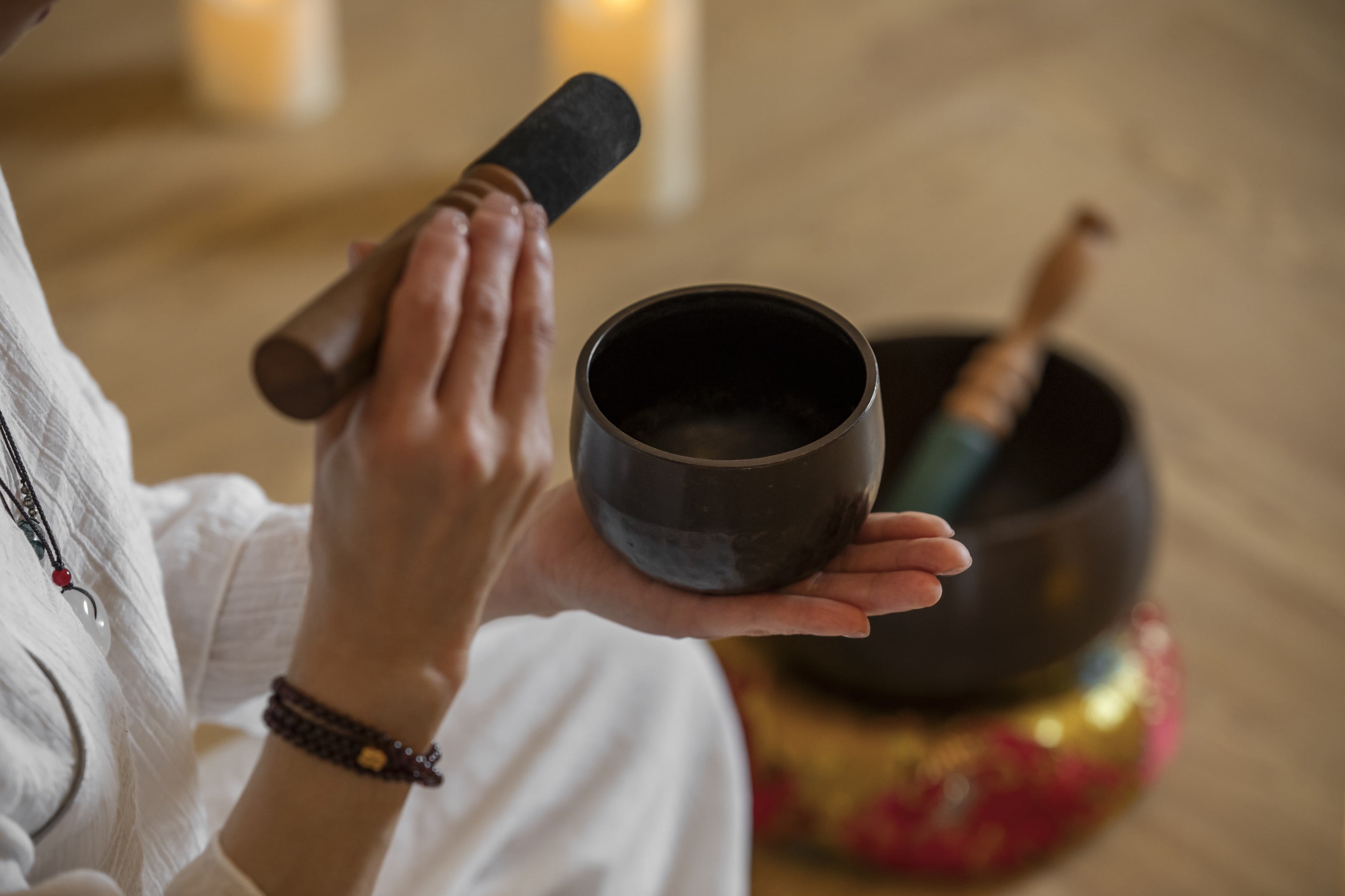 Singing-bowl wellness treatment at The Silk Lakehouse, Shangri-La Hangzhou